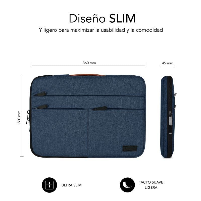 Funda Subblim Air Padding 360 Sleeve para Portátiles hasta 14"/ Azul - Imagen 5