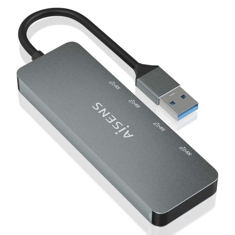 Hub USB 3.2 Aisens A106-0696/ 2xUSB/ 2xUSB Tipo-C/ Gris - Imagen 2