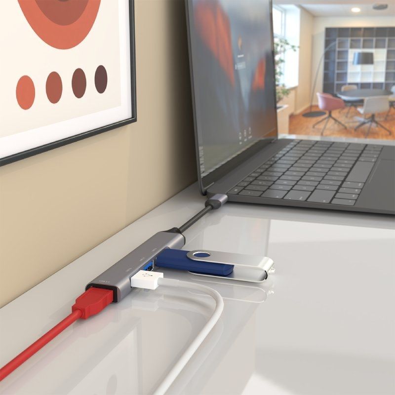 Hub USB Tipo-C Aisens A109-0541/ 4xUSB - Imagen 5