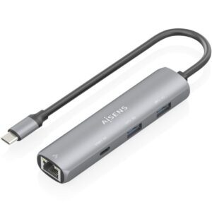 Hub USB Tipo-C Aisens ASUC-4P038-GR/ 1xUSB Tipo-C/ 2xUSB/ 1xRJ45/ Gris 8435739904015 ASUC-4P039-GR AIS-HUB ASUC-4P039-GR