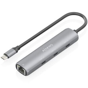 Hub USB Tipo-C Aisens ASUC-4P041-GR/ 3xUSB Tipo-C/ 1xRJ45/ Gris 8435739904039 ASUC-4P041-GR AIS-HUB ASUC-4P041-GR