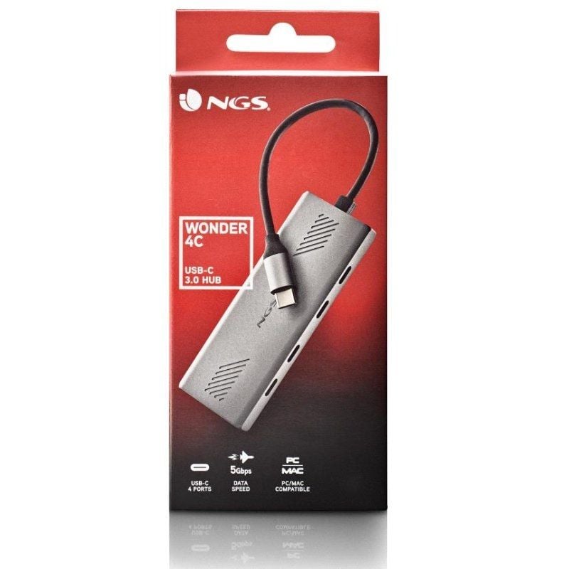 Hub USB Tipo-C NGS Wonder4-C/ 4xUSB Tipo-C - Imagen 4