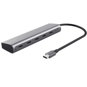 Hub USB Tipo-C Trust Halyx/ 4xUSB Tipo-C/ 1xUSB Tipo-C PD 8713439251364 25136 TRU-HUB USBC 5P HALYX
