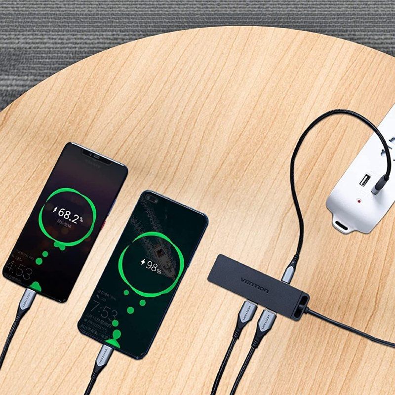 Hub USB Tipo-C Vention TGKBB/ 4xUSB/ 1xMicroUSB PD/ 15cm - Imagen 4