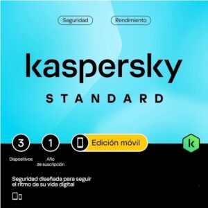 Kaspersky Standard Mobile para Android/ 3 Dispositivos/ 1 Año 5056244916282 KL1048S5CFS-MSBES KAS-ANTIV MOBILE 3L 1Y V2