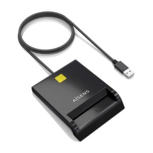Lector de DNI y Tarjetas Aisens ASCR-SN06-BK/ USB 2.0/ Negro 8436574709315 ASCR-SN06-BK AIS-DNI ASCR-SN06-BK