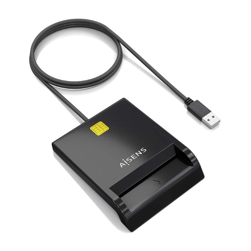Lector de DNI y Tarjetas Aisens ASCR-SN06-BK/ USB 2.0/ Negro 8436574709315 ASCR-SN06-BK AIS-DNI ASCR-SN06-BK