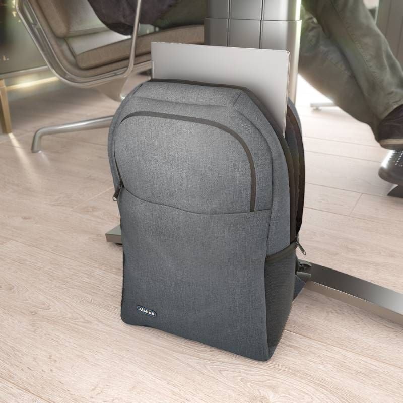 Mochila Aisens Premium ASBG-BP083-GR para Portátiles hasta 15.6"/ Gris - Imagen 5