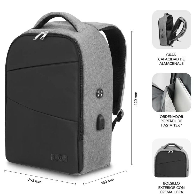 Mochila-Subblim-Secure-V2-AP-para-Portatiles-hasta-15.6-Puerto-USB-Antirrobo-Gris-8436586742133-SUBBP-3SA1100-SUB-MOCHI-SEC-V2-AP-16-BK-2 Mochila-Subblim-Secure-V2-AP-para-Portatiles-hasta-15.6-Puerto-USB-Antirrobo-Gris-8436586742133-SUBBP-3SA1100-SUB-MOCHI-SEC-V2-AP-16-BK-2