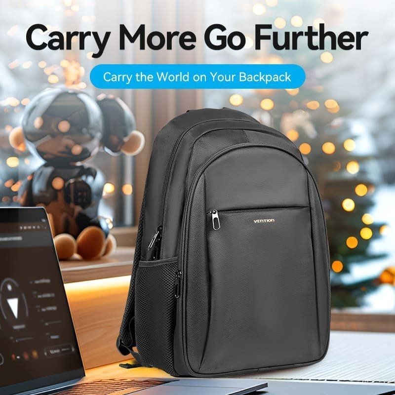 Mochila Vention KRMB0 para Portátiles hasta 15.6"/ 20L/ Negra - Imagen 2