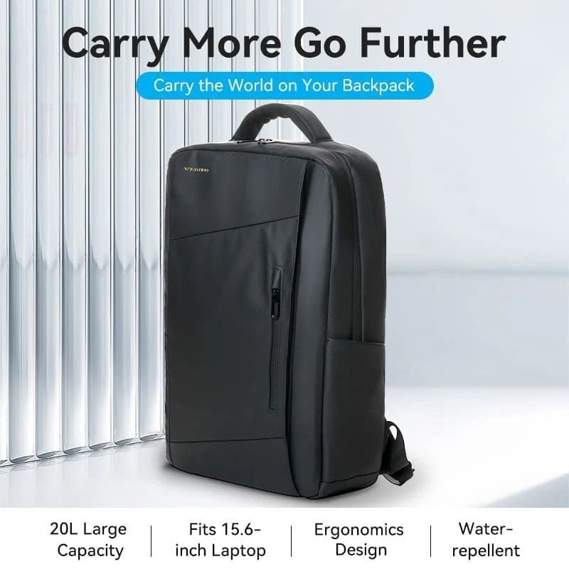 Mochila Vention KRRB0 para Portátiles hasta 15.6"/ 20L/ Impermeable/ Negra - Imagen 2