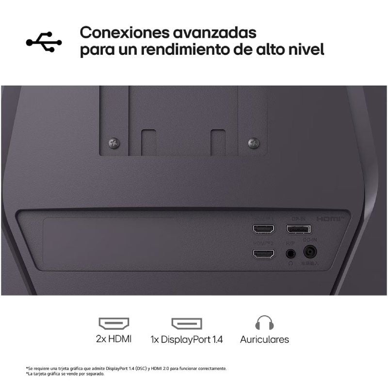 Monitor Gaming Curvo LG UltraGear 32G600A-B 31.5"/ QHD/ 1ms/ 180Hz/ VA/ Regulable en altura/ Negro - Imagen 3