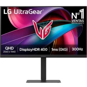 Monitor Gaming LG UltraGear G6 27G640A-B 27"/ QHD/ Multimedia/ 1ms/ 300Hz/ IPS/ Regulable en Altura/ Negro 8806096588642 27G640A-B.AEUQ LG-M 27G640A-B