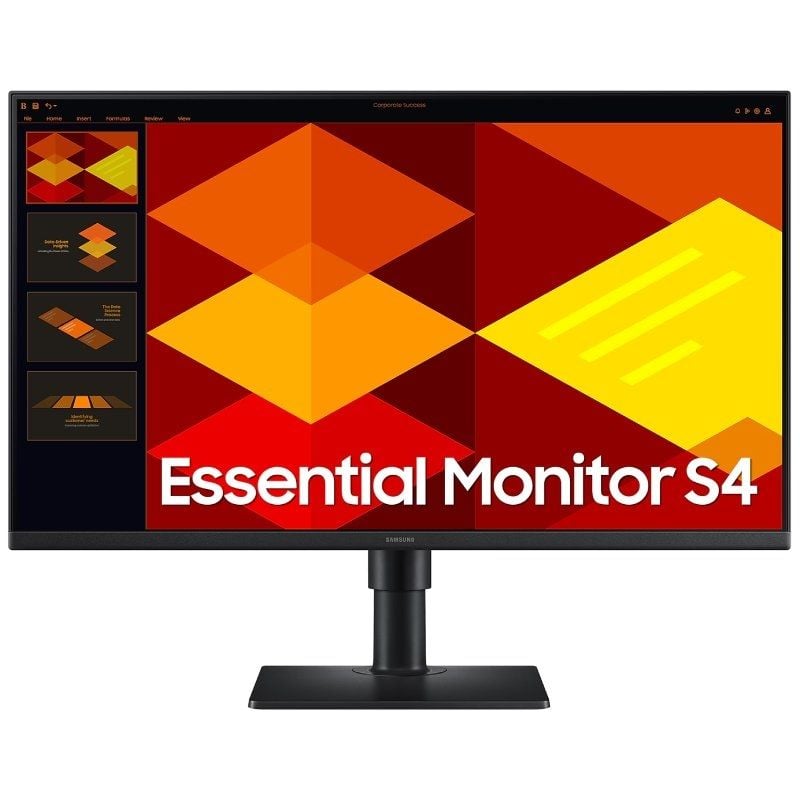 Monitor Profesional Samsung Essential Monitor S4 S24D406GAU/ 24"/ Full HD/ Multimedia/ Regulable en altura/ Negro 8806095803012 LS24D406GAUXEN SAM-M S24D406GAU