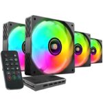 Pack 4 Ventiladores Mars Gaming MF-SI4KIT/ 12cm + HUB + Mando a Distancia/ ARGB 8435693109983 MFSI4KIT TAC-REF MF-SI4KIT BK