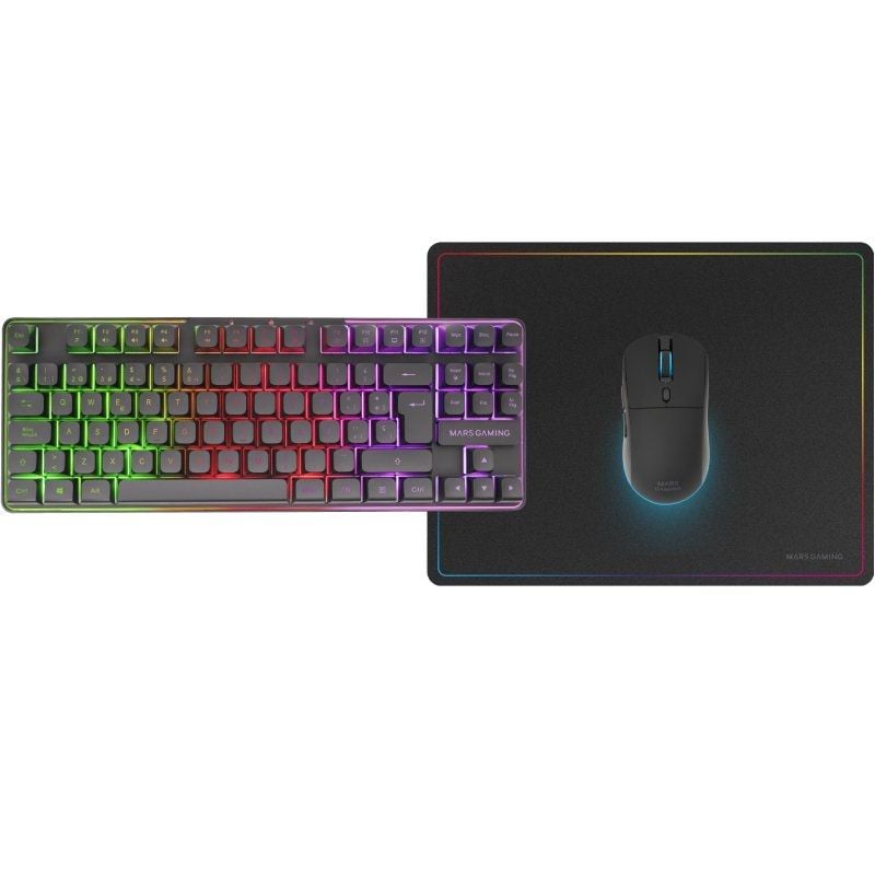 Pack Gaming Mars Gaming MCPWTKL/ Teclado Inalámbrico + Ratón Inalámbrico + Alfombrilla - Imagen 2