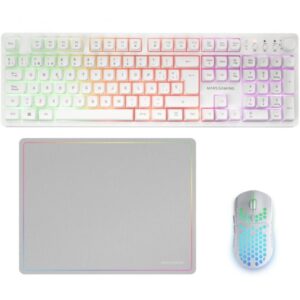Pack Gaming Mars Gaming MCPWX/ Teclado Inalámbrico + Ratón Inalámbrico + Alfombrilla 8435693111160 MCPWXWES TAC-PACK MCPWX WH
