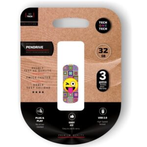 Pendrive 32GB Tech One Tech Emoji guiño USB 2.0 8436546593294 TEC4402-32 TOT-EMOJI GUINO 32GB