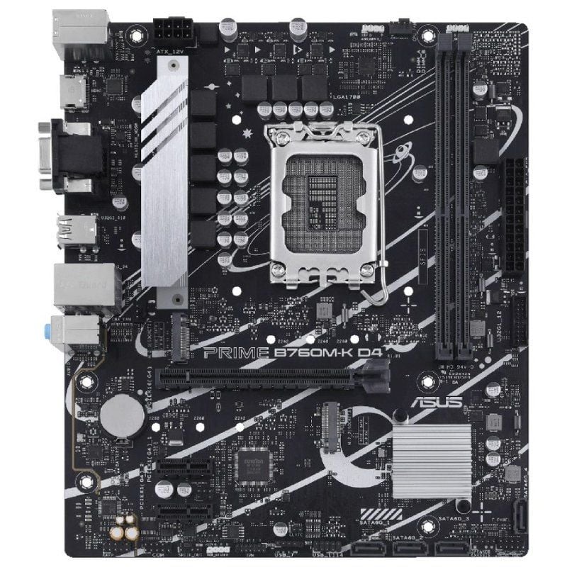 Placa Base Asus PRIME B760M-K D4 Socket 1700/ DDR4/ PCIe 4.0/ Micro ATX - Imagen 2
