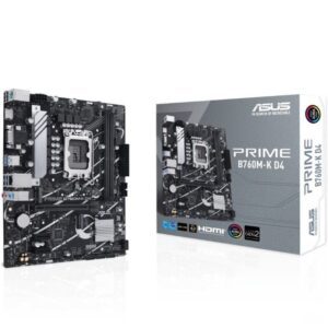 Placa Base Asus PRIME B760M-K D4 Socket 1700/ DDR4/ PCIe 4.0/ Micro ATX 4711387006917 90MB1DS0-M1EAY0 ASU-PB PRIME B760M-K D4 V2