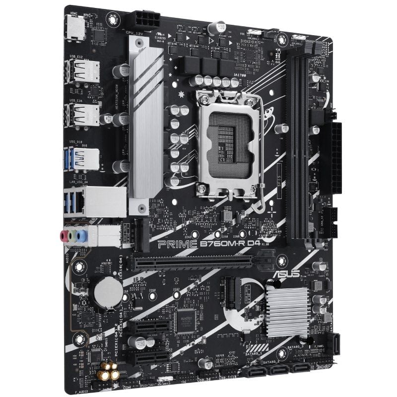 Placa Base Asus PRIME B760M-R D4 Socket 1700/ DDR4/ PCIe 4.0/ Micro ATX - Imagen 3