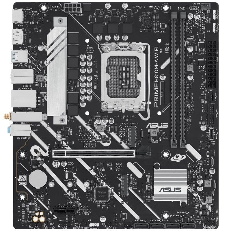 Placa Base Asus Prime H810M-A WIFI Socket 1851/ DDR5/ PCIe 4.0/ Micro ATX - Imagen 2