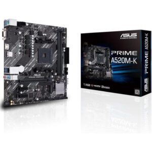 Placa Base Asus Prime A520M-K Socket AM4/ DDR4/ PCIe 3.0/ Micro ATX 4718017826921 90MB1500-M0EAY0 ASU-PB PRIME A520M-K
