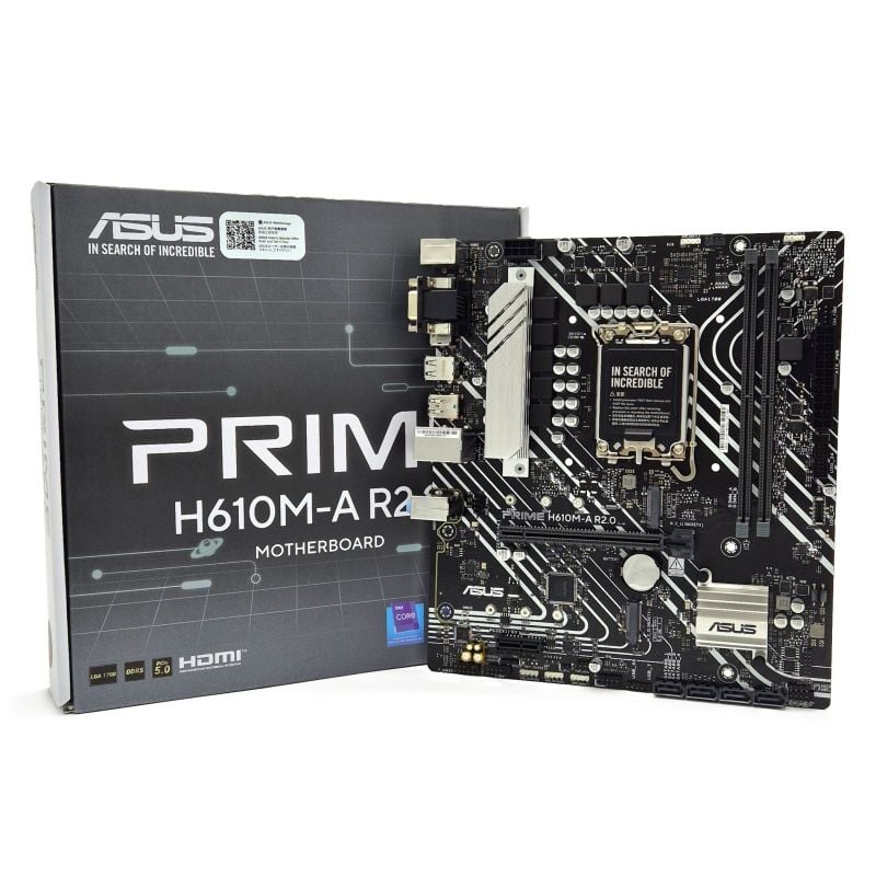 Placa Base Asus Prime H610M-A R2.0/ Socket 1700/ DDR5/ PCIe 4.0/ Micro ATX 4711636038423 90MB1MJ0-M0EAY0 ASU-PB PRIME H610M-A R2