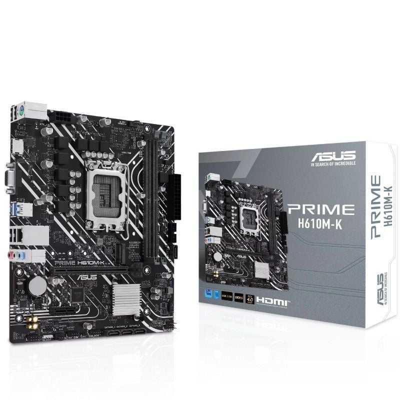 Placa Base Asus Prime H610M-K Socket 1700/ DDR5/ PCIe 4.0/ Micro ATX 4711387336328 90MB1GA0-M0EAY0 ASU-PB PRIME H610M-K