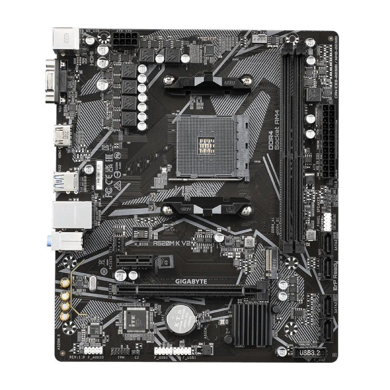 Placa Base Gigabyte A520M K V2 Socket AM4/ DDR4/ PCIe 3.0/ Micro ATX - Imagen 2