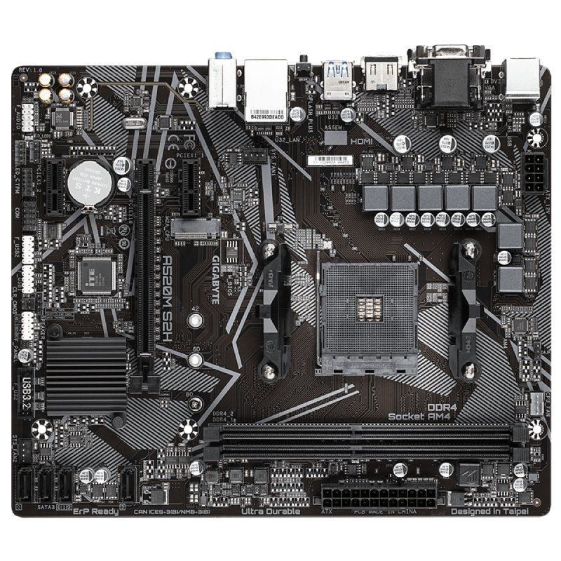 Placa Base Gigabyte A520M S2H Socket AM4/ Micro ATX - Imagen 2