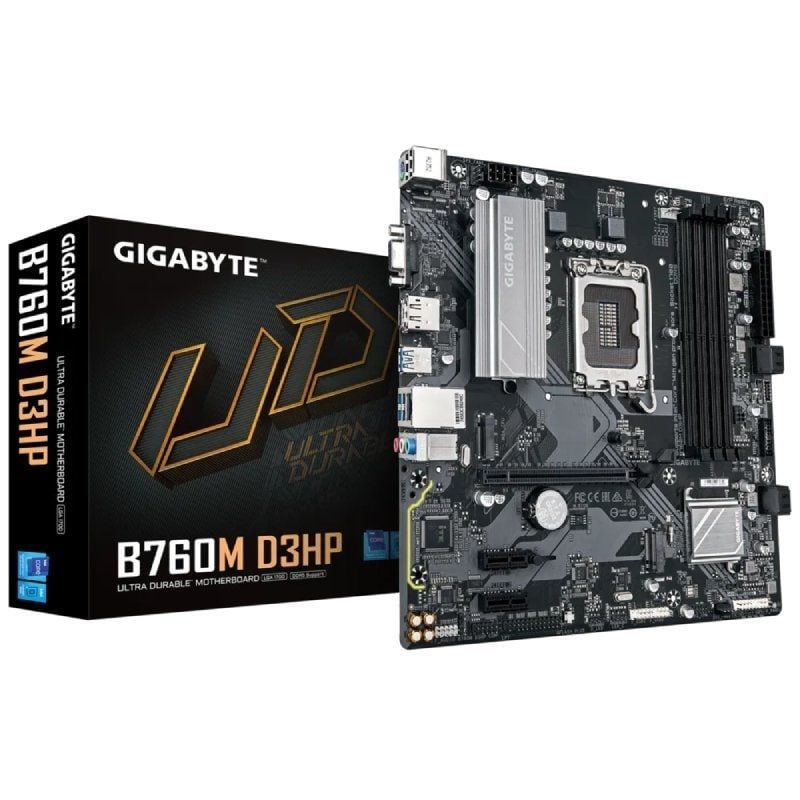Placa Base Gigabyte B760M D3HP Socket 1700/ DDR5/ PCIe 4.0/ Micro ATX 4719331864347 9MB76M3HP-00-10 GIG-PB B760M D3HP