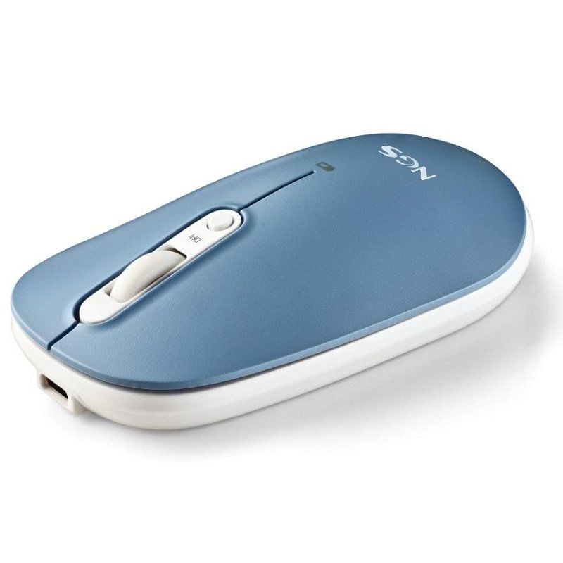 Ratón Inalámbrico por Bluetooth NGS Shell-RB/ Batería recargable/ Hasta 1600 DPI/ Azul/ Blanco/ Rosa - Imagen 3