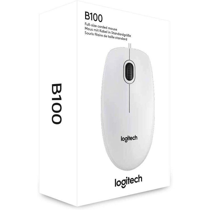 Ratón Logitech B100/ Hasta 800 DPI/ Blanco - Imagen 4