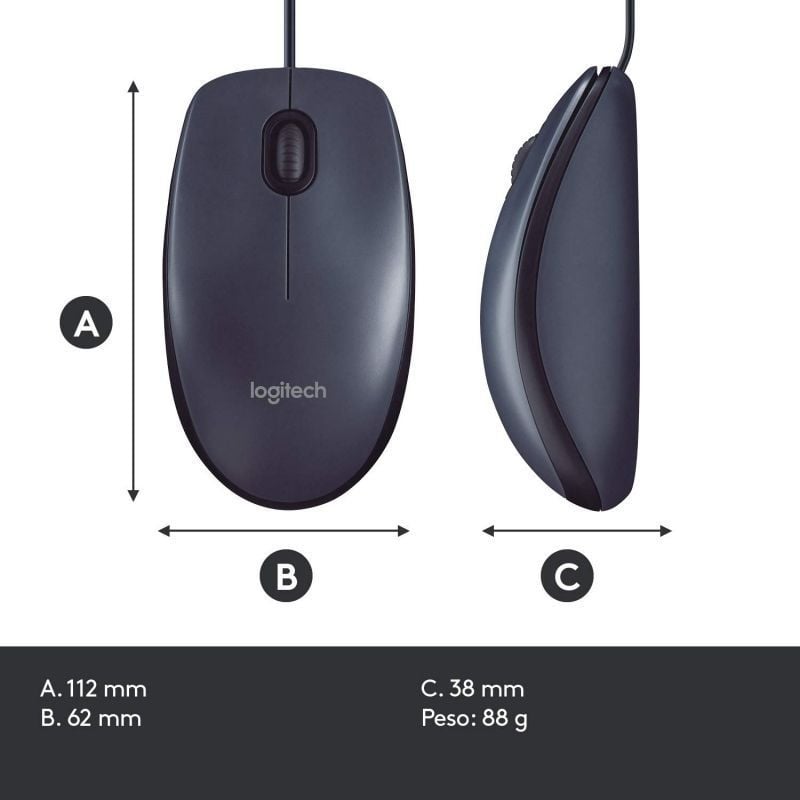 Ratón Logitech B100 OEM/ Hasta 800 DPI - Imagen 4