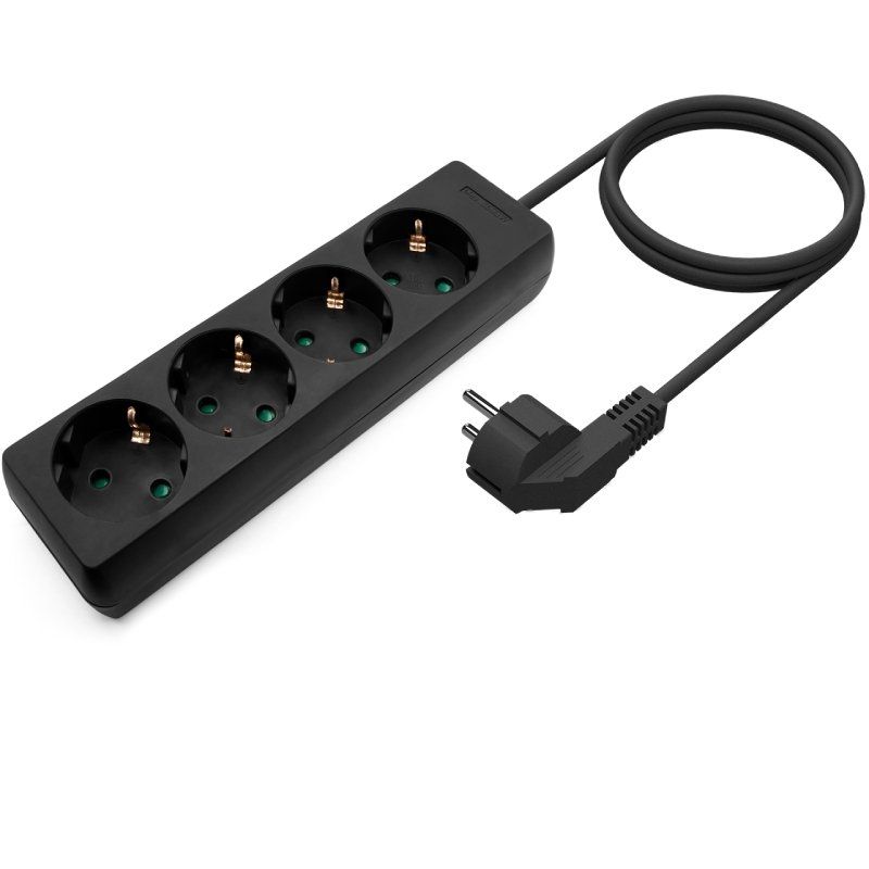 Regleta Aisens A154-0534/ 4 Tomas de Corriente/ Cable 1.4m/ Negro - Imagen 2