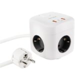 Regleta Nanocable 10.37.0011/ 3 Tomas de corriente/ 2 USB - 1 USB Tipo-C/ Cable 1.4m/ Blanca 8433281016675 10.37.0011 NAN-REGLETA 10 37 0011