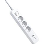 Regleta con Interruptor Xiaomi 20W Power Strip/ 3 Tomas de Corriente/ 1 USB/ 2 USB Tipo-C/ Cable 1.4m/ Blanca 6932554428853 XMCXB01EU XIA-REGLETA 20W POW STR