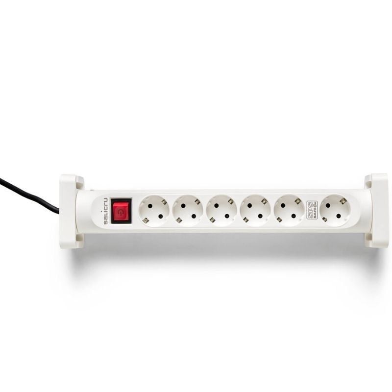 Regleta con interruptor Salicru SAFE 6S/ 6 Tomas de corriente/ Cable 1.4m/ Blanca - Imagen 2