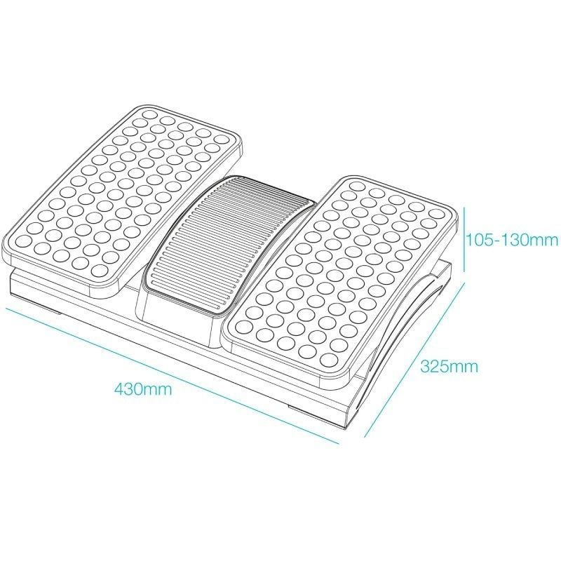 Reposapiés Ajustable/ Inclinable TooQ TQFR0605-B/ 430 x 320 x 105-130 mm - Imagen 3