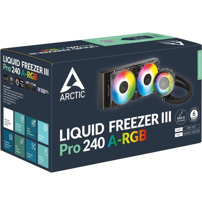 Sistema de Refrigeración Líquida Arctic Liquid Freezer III Pro 240 A-RGB/ Negro - Imagen 5