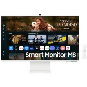 Smart Monitor Samsung M8 M80F S32FM801UU 32"/ 4K/ Multimedia/ Regulable en altura/ Smart TV/ Webcam/ Blanco 8806097118763 LS32FM801UUXEN SAM-M S32FM801UU