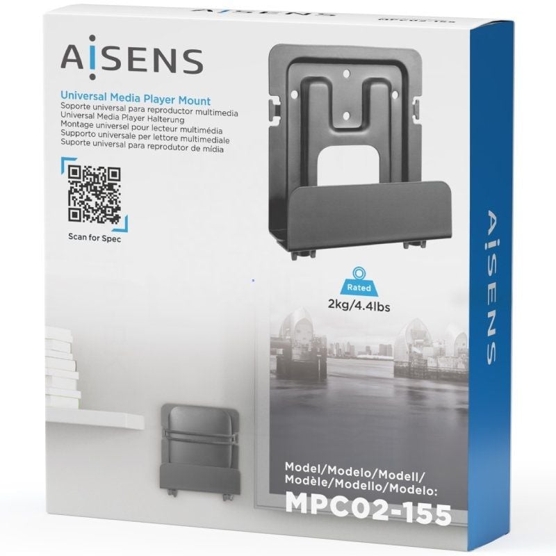 Soporte Universal Aisens MPC02-155 para Router, MiniPC/ hasta 2kg - Imagen 5
