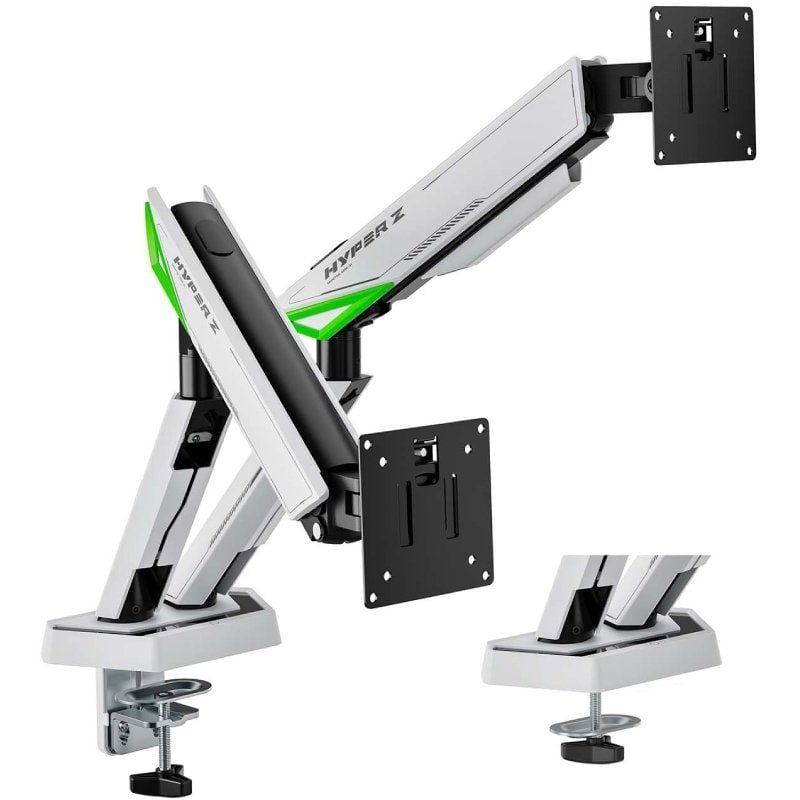 Soporte de Mesa Gaming con Contrapeso para 2 Monitores Aisens DT38TSR-345/ Giratorio/ Inclinable/ hasta 16kg - Imagen 3