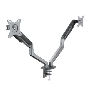 Soporte de Mesa para 2 Monitores TooQ DB4132TNR-G/ Giratorio/ Inclinable/ hasta 9kg 8433281011809 DB4132TNR-G TOO-SOPORTE DB4132TNR-G