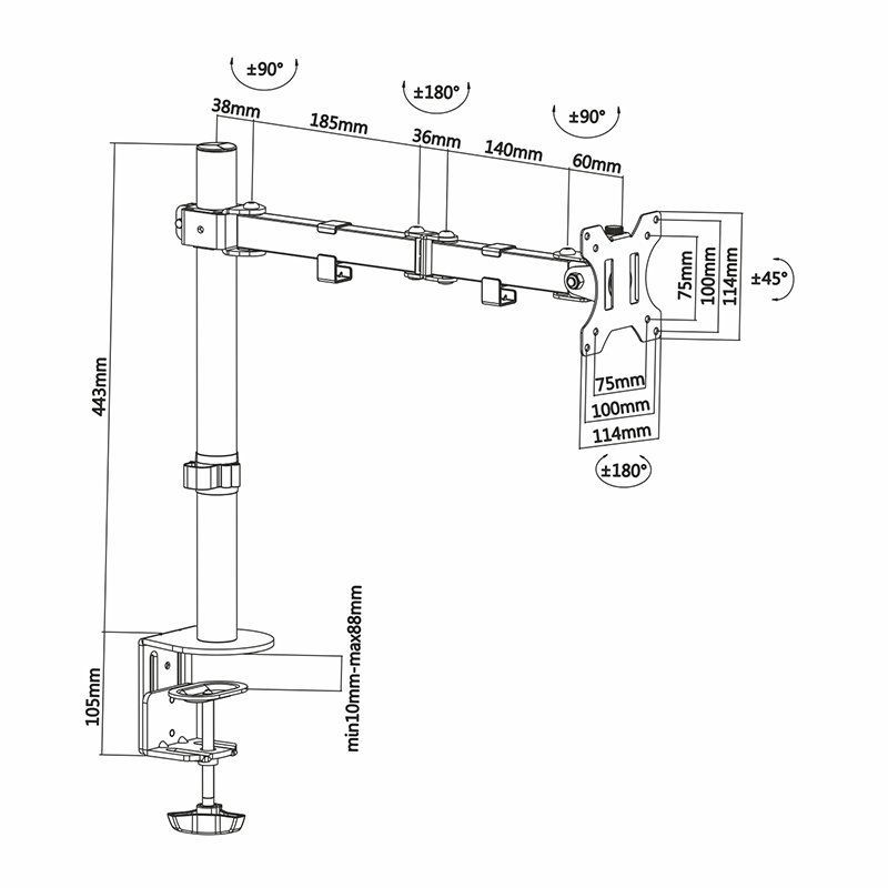 Soporte de Mesa para Monitor Aisens DT32TSR-039/ hasta 8kg - Imagen 5