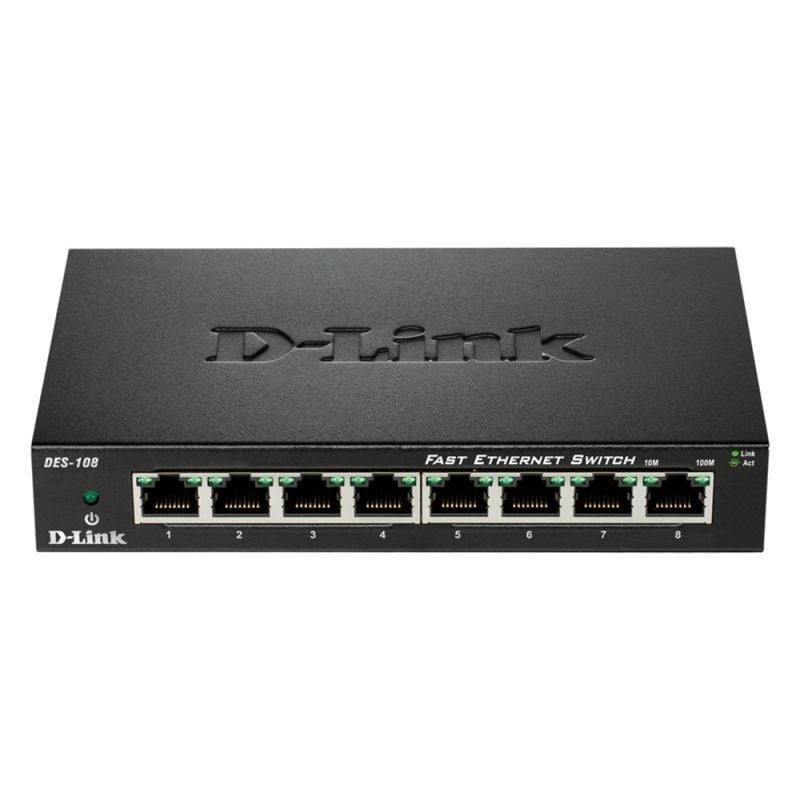 Switch D-Link DES-108 8 Puertos/ RJ-45 10/100 790069368202 DES-108 DLK-SWITCH DES-108