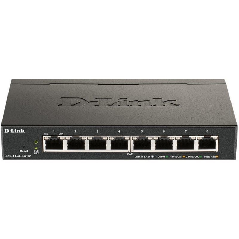 Switch D-Link DGS-1100-08PV2 8 Puertos/ RJ-45 10/100/1000 PoE 790069467813 DGS-1100-08PV2/E DLK-SWITCH DGS-1100-08PV2 E