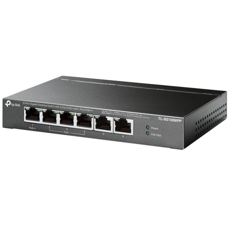 Switch TP-Link TL-SG1006PP 6 Puertos/ RJ-45 10/100/1000/ PoE++ - Imagen 2