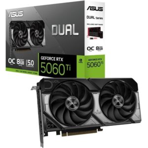 Tarjeta Gráfica Asus Dual GeForce RTX 5060 Ti OC/ 8GB GDDR7 4711387994290 90YV0MP2-M0NA00 ASU-GF RTX5060TI D OC 8G